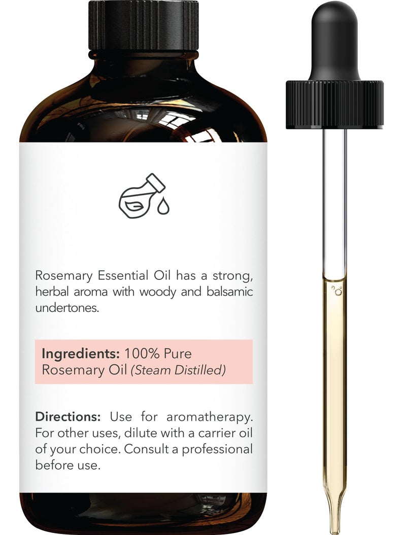 Brooklyn Botany Rosemary Essential Oil - Huge 4 Fl Oz - 100% Pure and Natural - Premium Grade with Dropper - for Aromatherapy and Diffuser - Image 2